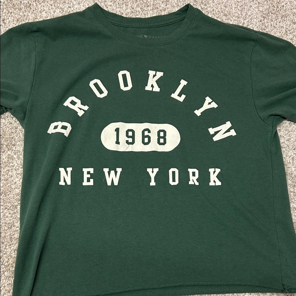 Green Brooklyn New York Graphic T-Shirt